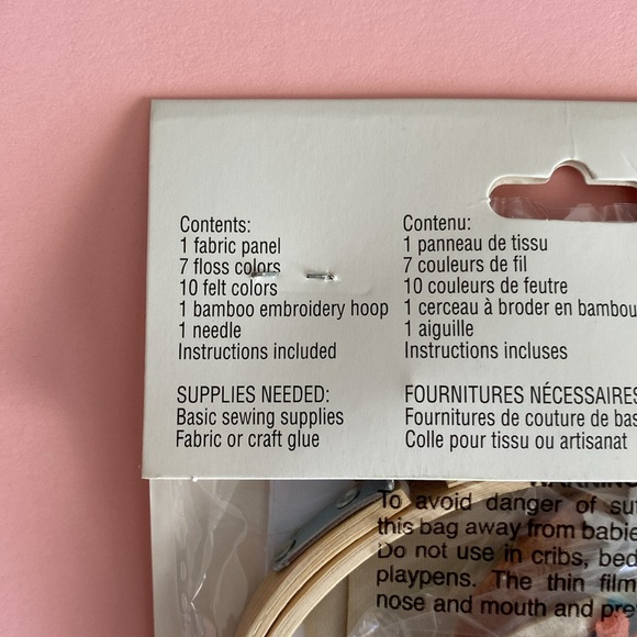 3 for $25 - Felt Sloth with Flower Crown Hoop Kit - Picture 3 of 3